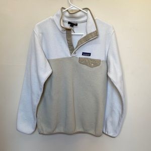 Patagonia Synchilla Cream and White Colored Pullover Fleece
